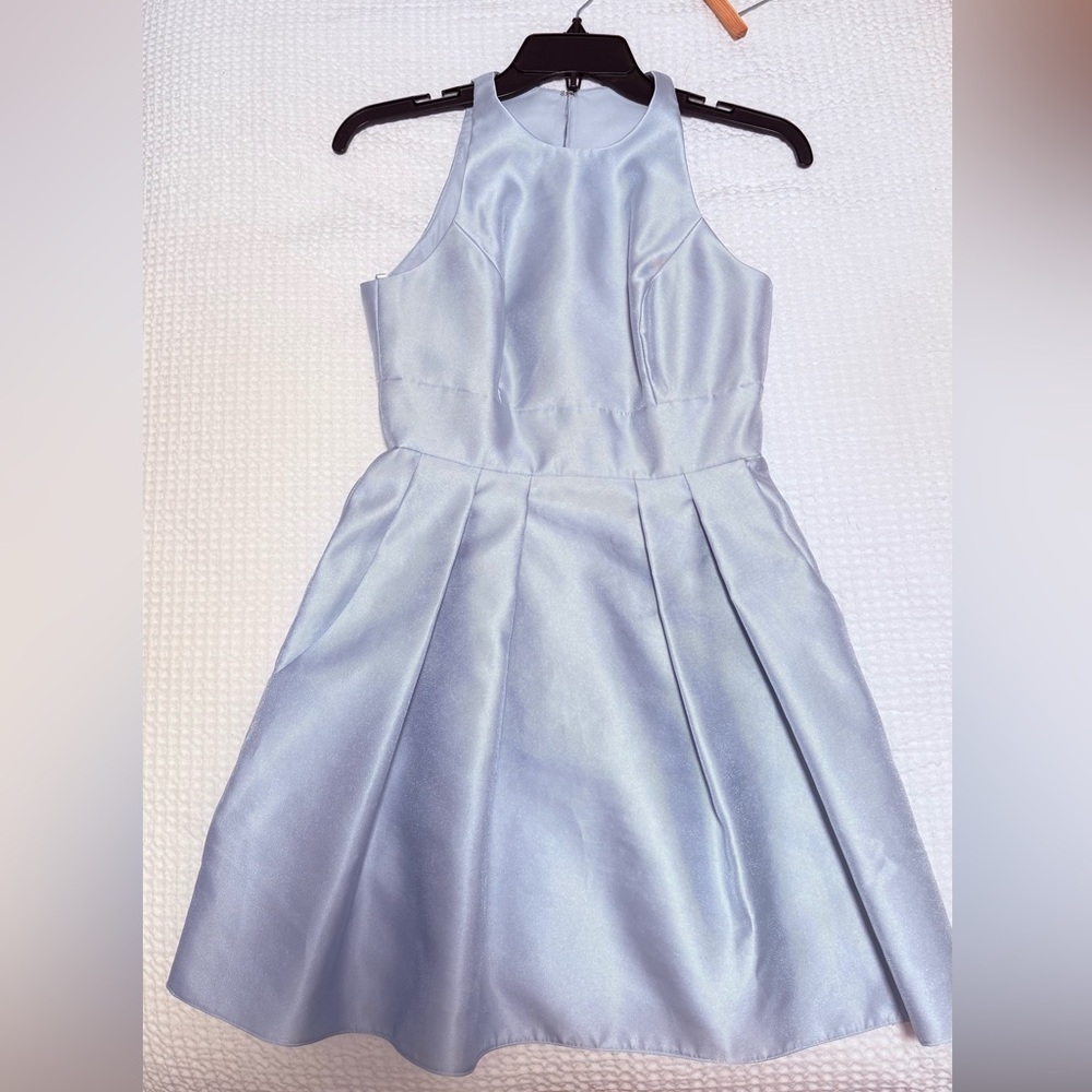 ALFRED SUNG Sky Blue Mini Dress